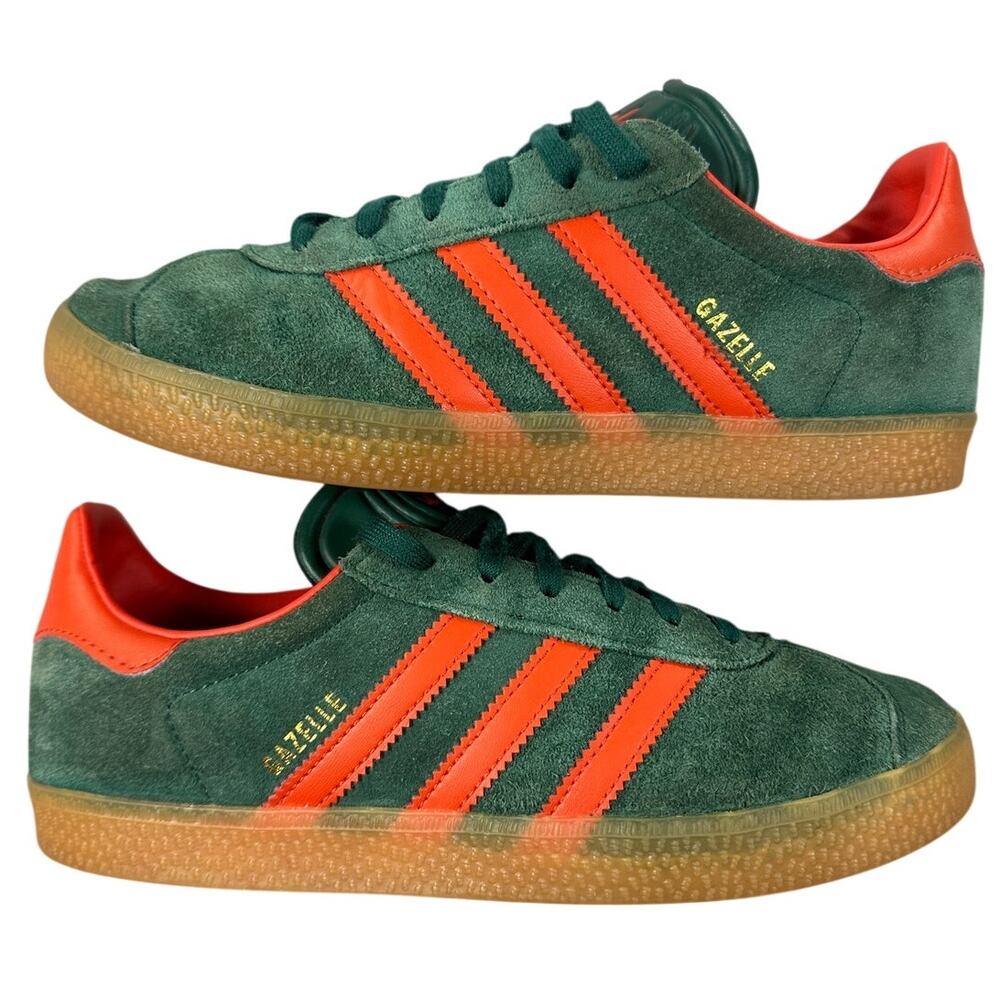 Adidas Gazelle Indoor Green Orange Collegiate Green Solar Orange